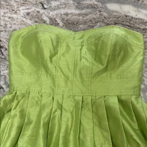 new directions Bright Lime Strapless Fit-and-Flare Dress